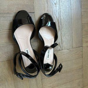 MIU MIU Black Sandals US Size 6 EU 36